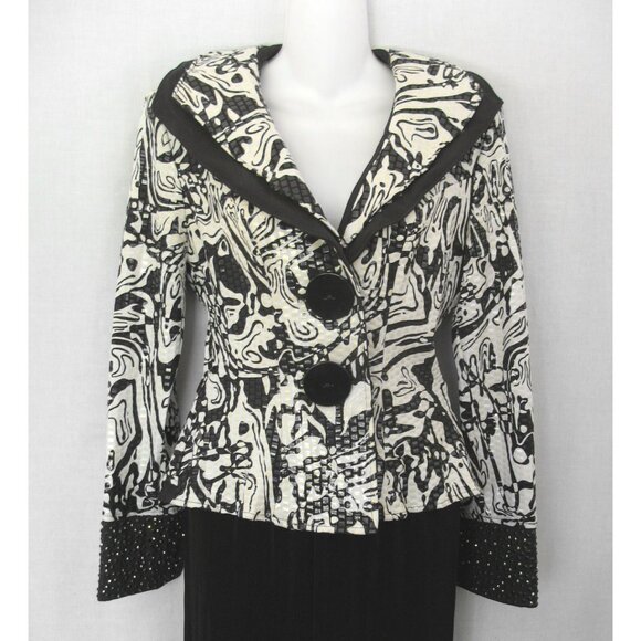 Design Today's Artsy Embellished Jacket Wire Collar Size Small - Picture 1 of 6